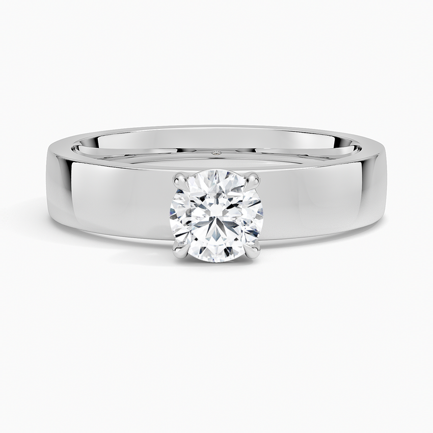 Peyton 4mm Solitaire Ring Platinum Round Engagement Ring