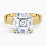 Peyton 4mm Solitaire Ring Yellow Gold 18k Asscher Engagement Ring