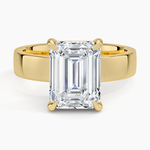 Peyton 4mm Solitaire Ring Yellow Gold 18k Emerald Engagement Ring