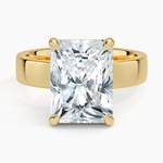 Peyton 4mm Solitaire Ring Yellow Gold 18k Radiant Engagement Ring
