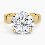 Peyton 4mm Solitaire Ring Yellow Gold 18k Round Engagement Ring