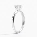 Classic Six-Prong Solitaire Ring Platinum Heart Engagement Ring