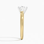 Classic Six-Prong Solitaire Ring Yellow Gold 18k Heart Engagement Ring