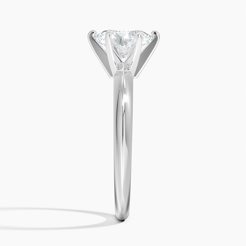 Classic Six-Prong Solitaire Ring Platinum Oval Engagement Ring