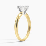 Classic Six-Prong Solitaire Ring Yellow Gold 18k Oval Engagement Ring