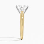Classic Six-Prong Solitaire Ring Yellow Gold 18k Oval Engagement Ring