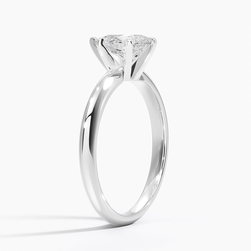 Classic Six-Prong Solitaire Ring Platinum Princess Engagement Ring