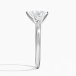 Classic Six-Prong Solitaire Ring Platinum Princess Engagement Ring