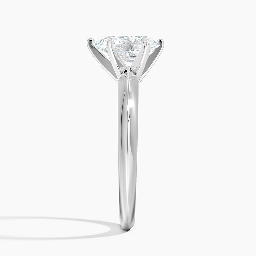 Classic Six-Prong Solitaire Ring Platinum Princess Engagement Ring