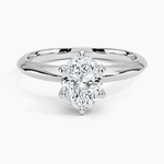 Classic Six-Prong Solitaire Ring Platinum Oval Engagement Ring