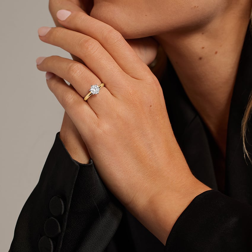 Classic Six-Prong Solitaire Ring Engagement Ring Setting