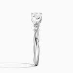 Rose Thorn Solitaire Ring Platinum Cushion Engagement Ring