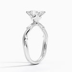 Rose Thorn Solitaire Ring Platinum Marquise Engagement Ring