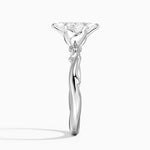Rose Thorn Solitaire Ring Platinum Marquise Engagement Ring