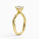 Rose Thorn Solitaire Ring Yellow Gold 18k Oval Engagement Ring