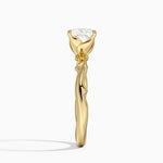 Rose Thorn Solitaire Ring Yellow Gold 18k Princess Engagement Ring