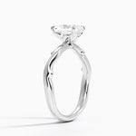 Rose Thorn Solitaire Ring Platinum Radiant Engagement Ring