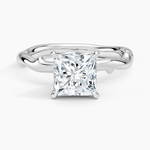 Rose Thorn Solitaire Ring Platinum Princess Engagement Ring
