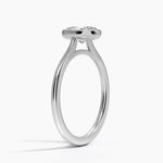Petite Luna 1.5mm Bezel Ring Platinum Oval Engagement Ring