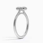 Petite Luna 1.5mm Bezel Ring Platinum Radiant Engagement Ring