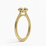 Petite Luna 1.5mm Bezel Ring Yellow Gold 18k Round Engagement Ring