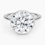 Petite Luna 1.5mm Bezel Ring Platinum Round Engagement Ring