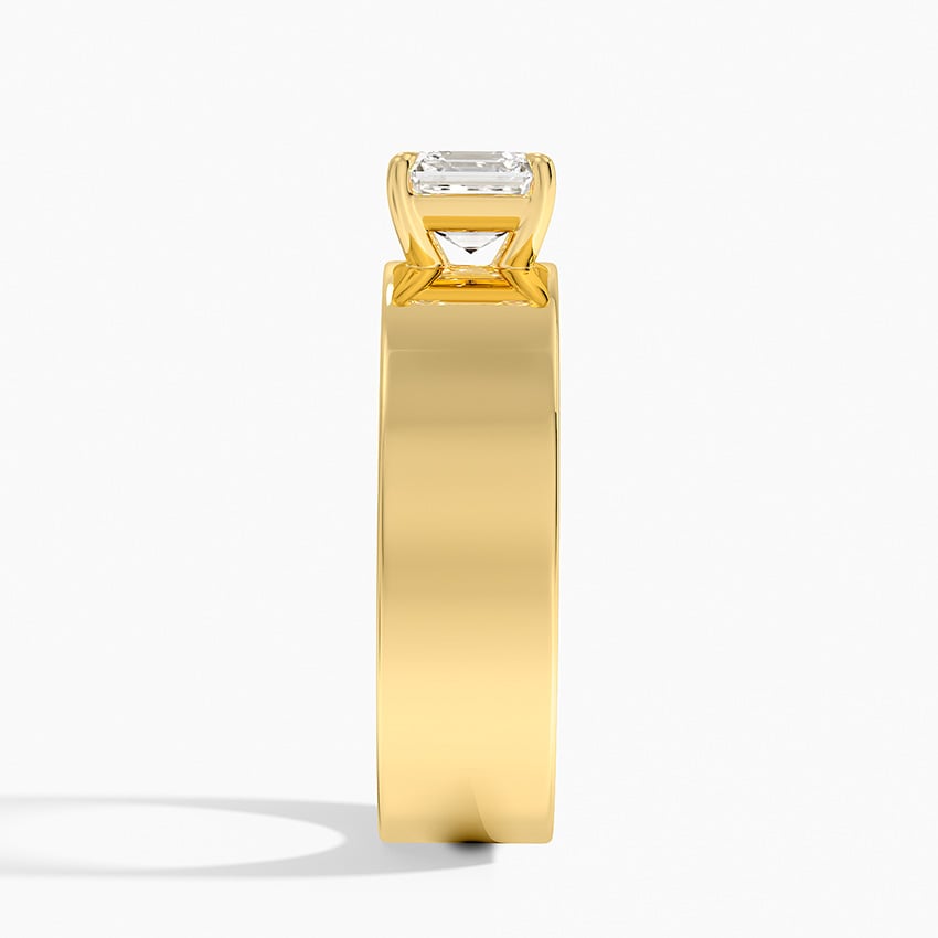 Peyton 6mm Solitaire Ring Yellow Gold 18k Asscher Engagement Ring