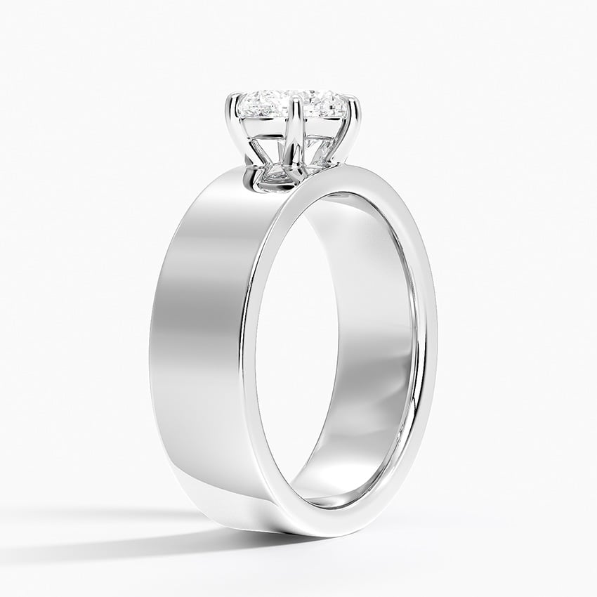 Peyton 6mm Solitaire Ring Platinum Heart Engagement Ring