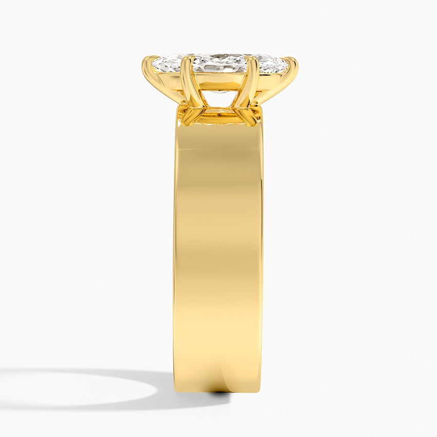 Peyton 6mm Solitaire Ring Yellow Gold 18k Marquise Engagement Ring