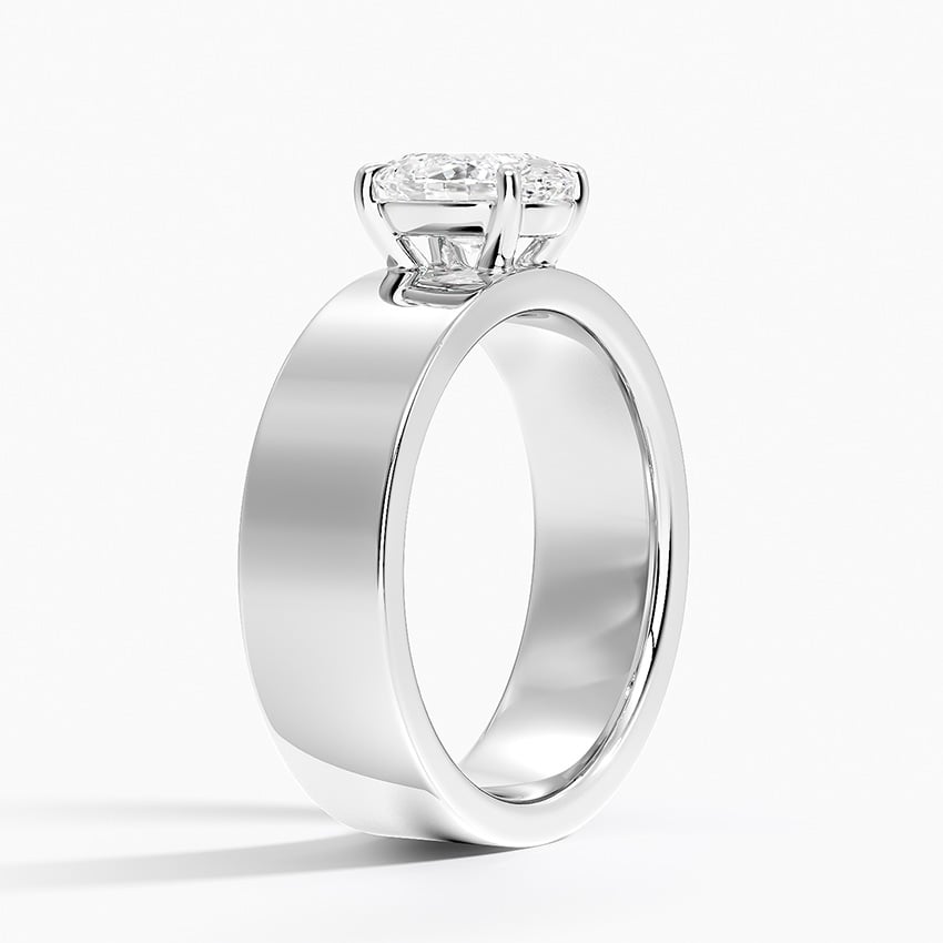 Peyton 6mm Solitaire Ring Platinum Oval Engagement Ring