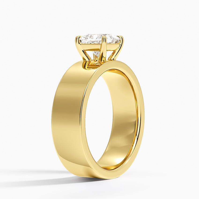 Peyton 6mm Solitaire Ring Yellow Gold 18k Princess Engagement Ring