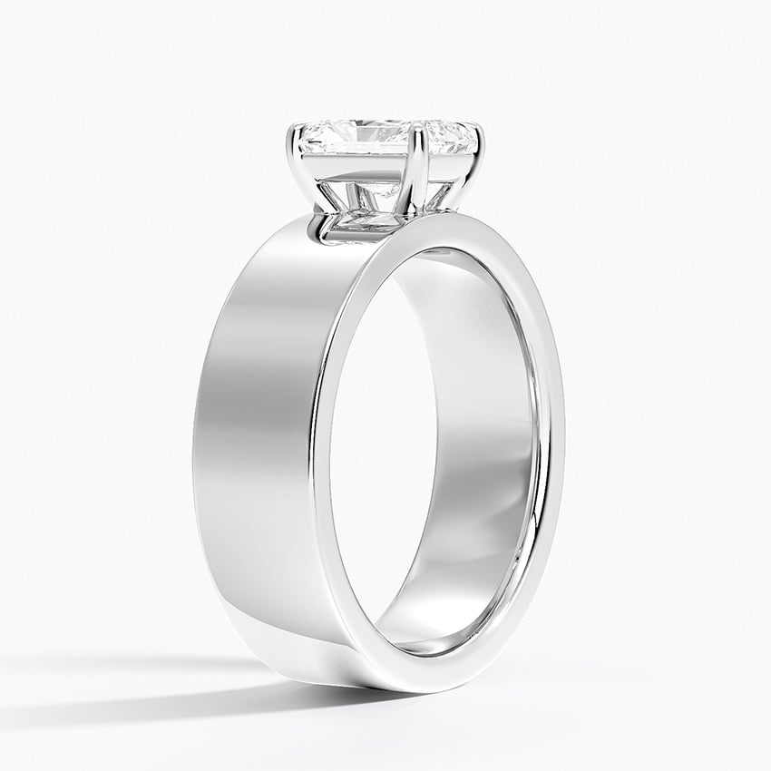 Peyton 6mm Solitaire Ring Platinum Radiant Engagement Ring