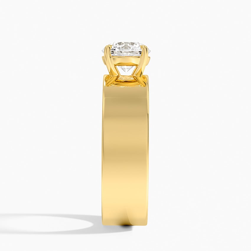 Peyton 6mm Solitaire Ring Yellow Gold 18k Round Engagement Ring