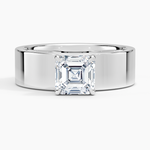 Peyton 6mm Solitaire Ring Platinum Asscher Engagement Ring