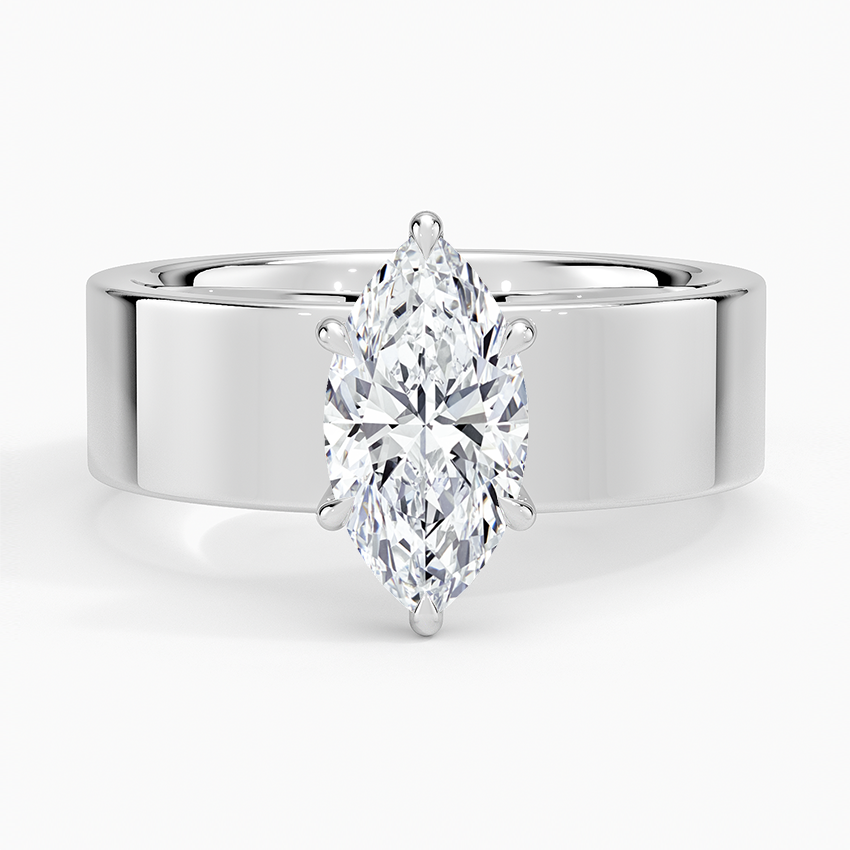 Peyton 6mm Solitaire Ring Platinum Marquise Engagement Ring
