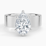Peyton 6mm Solitaire Ring Platinum Pear Engagement Ring