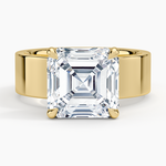 Peyton 6mm Solitaire Ring Yellow Gold 18k Asscher Engagement Ring