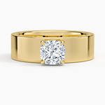 Peyton 6mm Solitaire Ring Yellow Gold 18k Cushion Engagement Ring