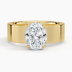 Peyton 6mm Solitaire Ring Yellow Gold 18k Oval Engagement Ring