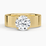 Peyton 6mm Solitaire Ring Yellow Gold 18k Round Engagement Ring