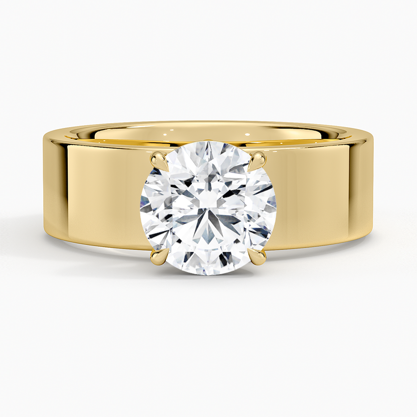 Peyton 6mm Solitaire Ring Yellow Gold 18k Round Engagement Ring