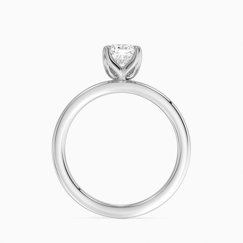 2mm Petite Elodie Perfect Fit Solitaire Ring Platinum Cushion Engagement Ring
