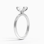2mm Petite Elodie Perfect Fit Solitaire Ring Platinum Emerald Engagement Ring