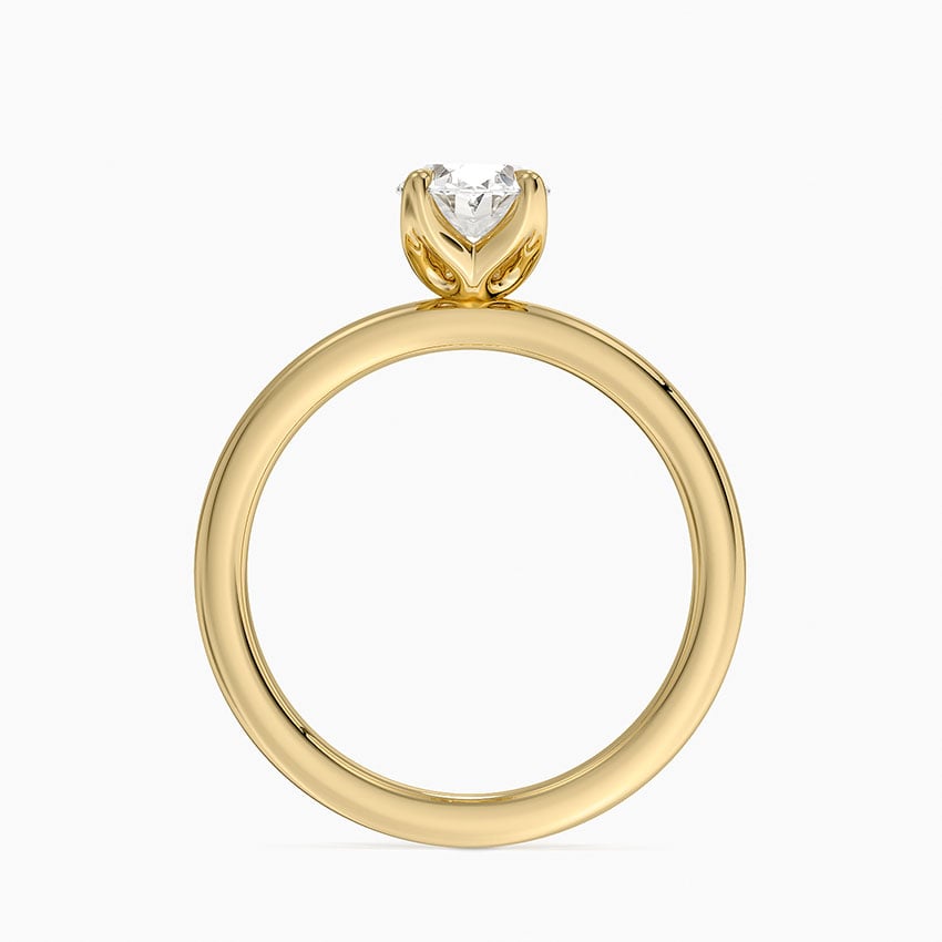 2mm Petite Elodie Perfect Fit Solitaire Ring Yellow Gold 18k Oval Engagement Ring