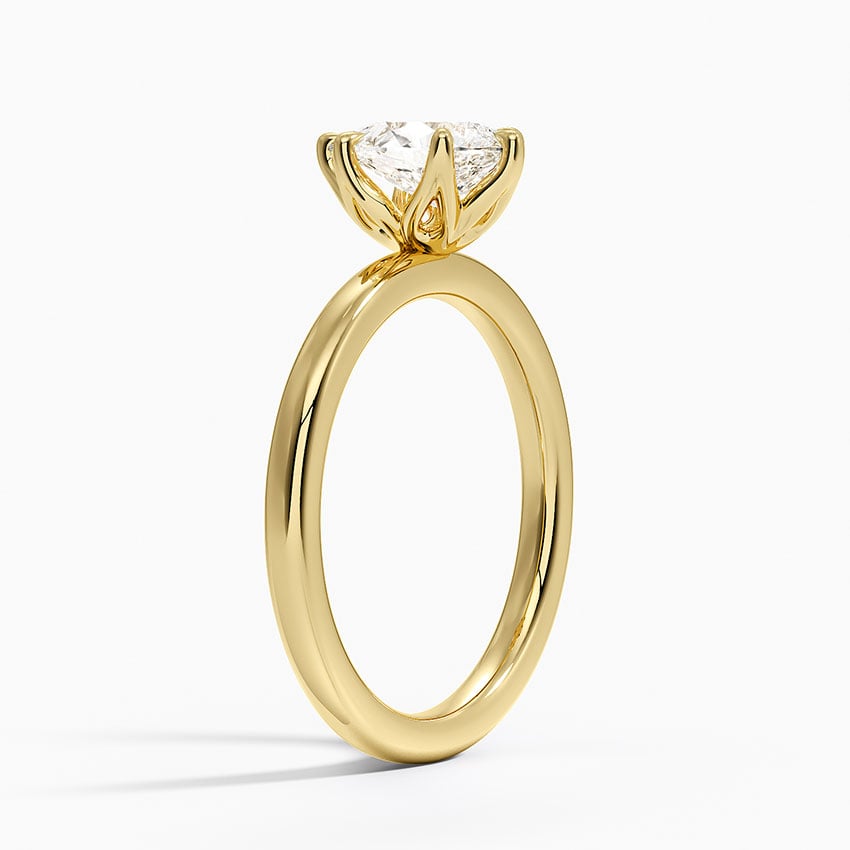 2mm Petite Elodie Perfect Fit Solitaire Ring Yellow Gold 18k Pear Engagement Ring