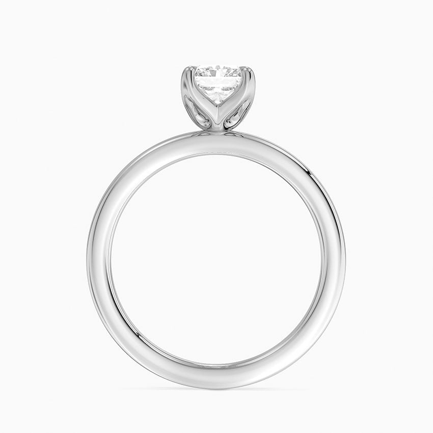2mm Petite Elodie Perfect Fit Solitaire Ring Platinum Radiant Engagement Ring