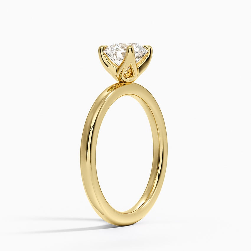 2mm Petite Elodie Perfect Fit Solitaire Ring Yellow Gold 18k Round Engagement Ring