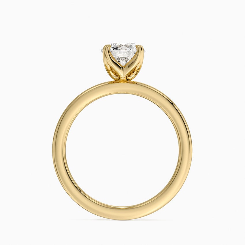 2mm Petite Elodie Perfect Fit Solitaire Ring Yellow Gold 18k Round Engagement Ring