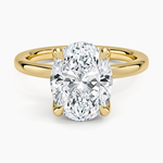 2mm Petite Elodie Perfect Fit Solitaire Ring Yellow Gold 18k Oval Engagement Ring