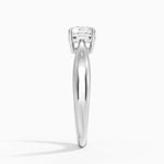 Thea Tapered Solitaire Diamond Ring Platinum Cushion Engagement Ring